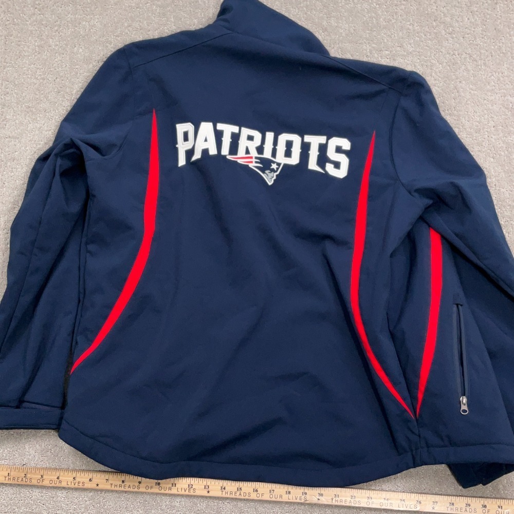 NFL New England PATRIOTS Jacket Men M Blue Zip Softshell Lightweight‎ CA57151